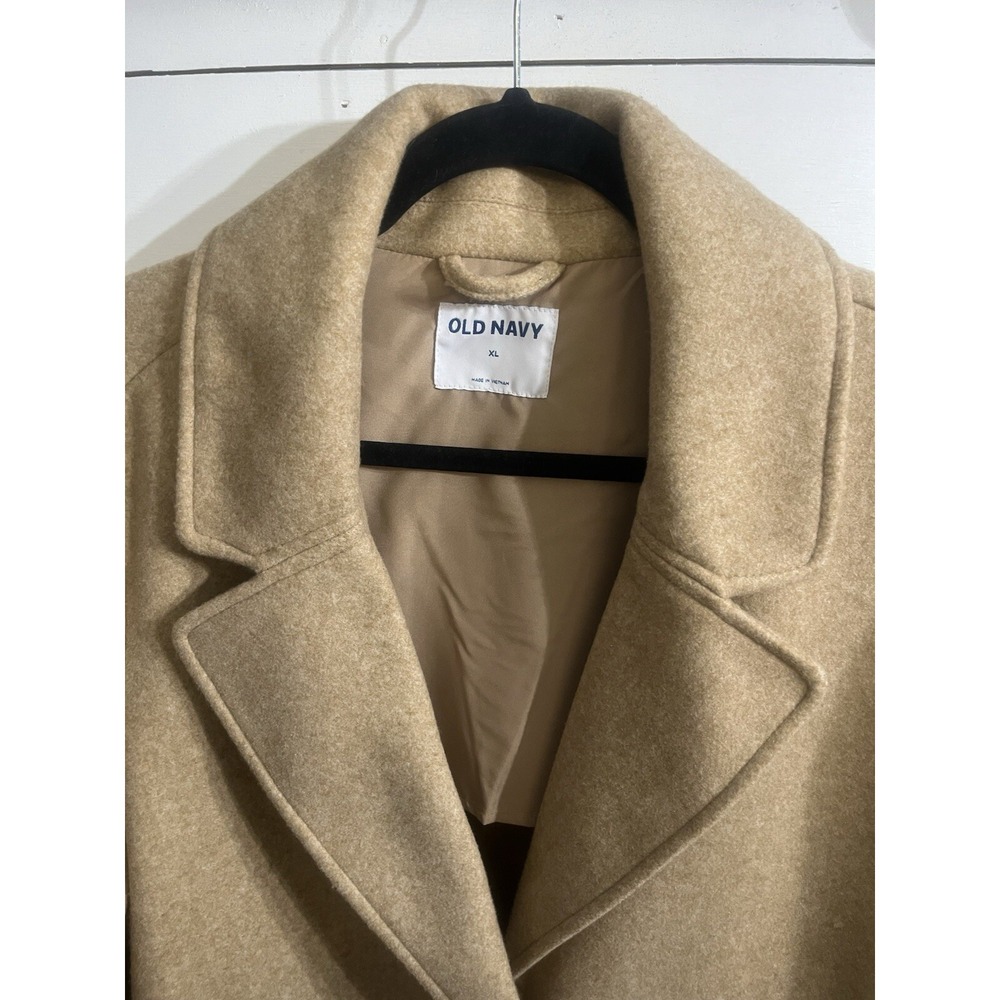 Old Navy Oversized‎ Soft Brushed, Button-Front Coat Size X-Large Tan Beige - Picture 2 of 5